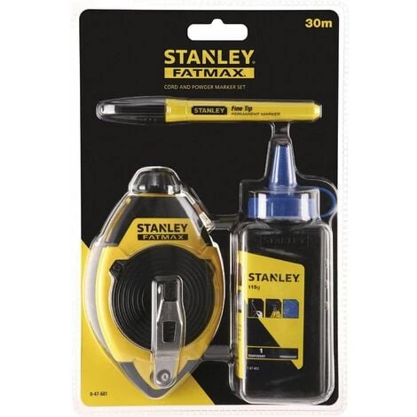 Kit Cordeau Traceur 30 M - 1 Biberon De Poudre De Traçage 115 G - 1 Feutre - FATMAX - STANLEY, 0-47-681 6 Kit Cordeau Traceur 30 M - 1 Biberon De Poudre De Traçage 115 G - 1 Feutre - FATMAX - STANLEY, 0-47-681 – Image 4