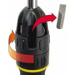 Tournevis Porte-Embouts à Cliquet - 10 Embouts - Standard - Phillips - Torx - Pozi - Carré - STANLEY, 0-68-010 -STANLEY Soldes 24134569 4