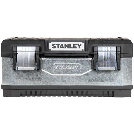 Boîte à Outils - Galvanisée - 23 Kg Max - 49,7 X 29,3 X 22,2 Cm - STANLEY, 1-95-618 4 Boîte à Outils - Galvanisée - 23 Kg Max - 49,7 X 29,3 X 22,2 Cm - STANLEY, 1-95-618 – Image 2