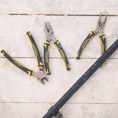 Coffret De 3 Pinces MaxSteel - Universelle 165 Mm - Coupante Diagonale 165 Mm - Bec Long Droit 155 Mm - STANLEY, 4-84-488 5 Coffret De 3 Pinces MaxSteel - Universelle 165 Mm - Coupante Diagonale 165 Mm - Bec Long Droit 155 Mm - STANLEY, 4-84-488 – Image 3