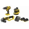 Kit 3 Outils STANLEY Fatmax Perceuse à Percu + Ponceuse Excentrique + Meuleuse + 2 Batteries Ah + Chargeur Rapide -STANLEY Soldes 42716482 1