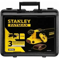 Ponceuse à Bande 1010 W Vitesse 390 M/min, Plateau 533 X 76 Mm, Filaire Et Compacte STANLEY Fatmax FMEW204K-QS - Livrée En Mallette Avec 1 Abrasif -STANLEY Soldes 46233466 3