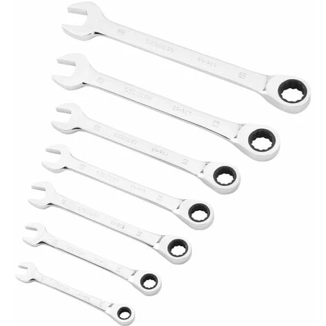 STANLEY Jeu De 7 Clés Mixtes à Cliquet 3 STANLEY Jeu De 7 Clés Mixtes à Cliquet