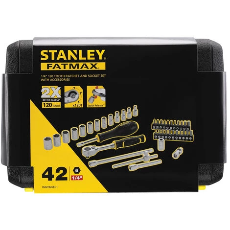 STANLEY Coffret De Douilles 1/4'' Carré 42 Pièces - FMMT82683-1 6 STANLEY Coffret De Douilles 1/4'' Carré 42 Pièces - FMMT82683-1 – Image 4
