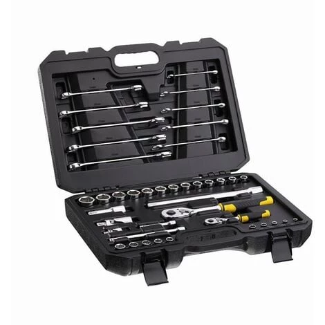 Coffret De Douilles 1/4 Et 1/2 + Clés Mixtes STANLEY - 41 Pièces - STMT82832-1 3 Coffret De Douilles 1/4 Et 1/2 + Clés Mixtes STANLEY - 41 Pièces - STMT82832-1