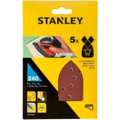 Stanley 5 Abrasifs Corindons Qualité Supérieure Mouse Grain 240 STA31019-XJ
