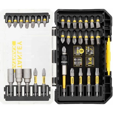 Stanley Coffret 32 Embouts De Vissage STA88557-XJ 3 Stanley Coffret 32 Embouts De Vissage STA88557-XJ