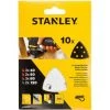Stanley 10 Abrasifs Corindons Delta Qualité Supérieure Grains 3x40, 2x60, 3x80, 120 STA32348-XJ -STANLEY Soldes 70318551 1