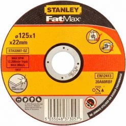 Stanley Disque Aggloméré Fin à Tronçonner L'inox 125x1.0 STA32607-QZ