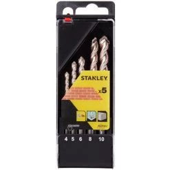 Stanley Cassette De 5 Forets Béton Précision 4, 5, 6, 8, 10mm STA56099-QZ