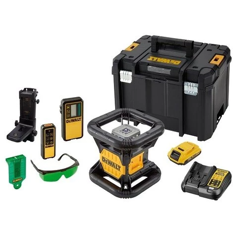 STANLEY Niveau Laser Rotatif DEWALT Double Pente Extérieur - Lignes Vertes - 18V - DCE079D1G 3 STANLEY Niveau Laser Rotatif DEWALT Double Pente Extérieur - Lignes Vertes - 18V - DCE079D1G